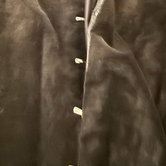 Newport News Black Velvet Trench Coat - Picture 6 of 6